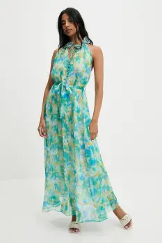 Answear Lab rochie culoarea verde, maxi, evazata imagine