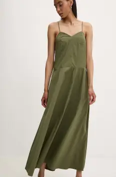 Answear Lab rochie culoarea verde, maxi, evazati imagine