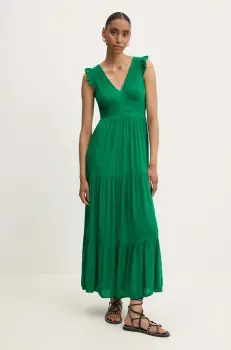 Answear Lab rochie culoarea verde, maxi, evazati imagine
