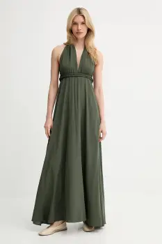 Answear Lab rochie culoarea verde, maxi, evazati imagine