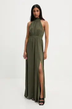 Answear Lab rochie culoarea verde, maxi, evazati imagine