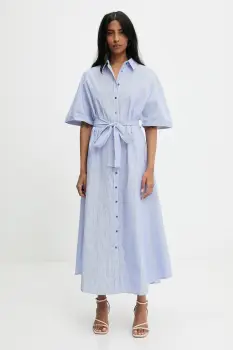 Answear Lab rochie culoarea verde, maxi, evazati imagine