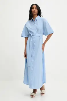 Answear Lab rochie culoarea verde, maxi, evazati imagine