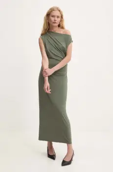 Answear Lab rochie culoarea verde, maxi, mulata imagine
