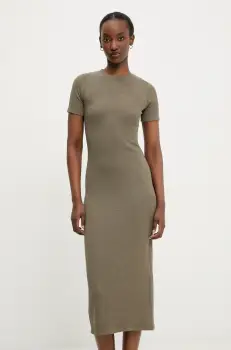 Answear Lab rochie culoarea verde, midi, mulata imagine