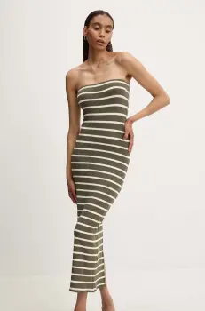 Answear Lab rochie culoarea verde, midi, mulata imagine