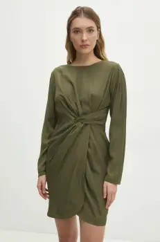 Answear Lab rochie culoarea verde, mini, evazati imagine