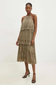 Answear Lab rochie culoarea verde, mini, evazati imagine