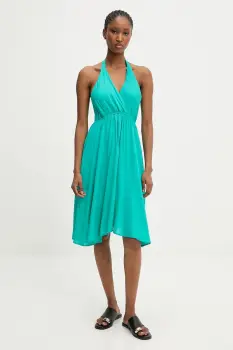 Answear.LAB rochie culoarea verde, mini, evazati imagine