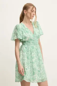 Answear Lab rochie culoarea verde, mini, evazati imagine