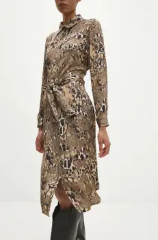 Answear Lab rochie culoarea verde, mini, evazati imagine