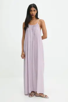 Answear.LAB rochie culoarea violet, maxi, drept imagine