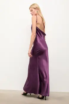 Answear.LAB rochie culoarea violet, maxi, evazati imagine
