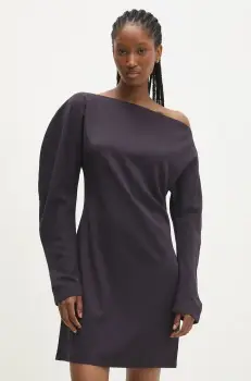 Answear Lab rochie culoarea violet, mini, evazati imagine