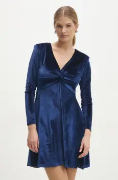 Answear Lab rochie de catifea mini, evazati imagine