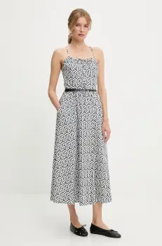 Answear Lab rochie din bumbac culoarea alb, maxi, evazati imagine