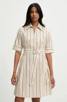 Answear Lab rochie din bumbac culoarea bej, mini, evazati imagine