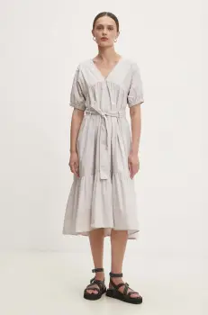 Answear Lab rochie din bumbac culoarea bej, mini, evazati imagine