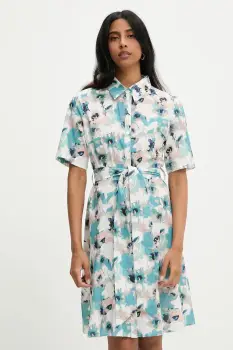 Answear Lab rochie din bumbac culoarea turcoaz, mini, evazati imagine