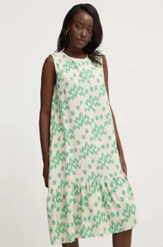 Answear Lab rochie din bumbac culoarea verde, mini, drept imagine