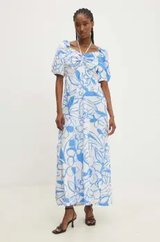 Answear Lab rochie din bumbac maxi, evazati imagine