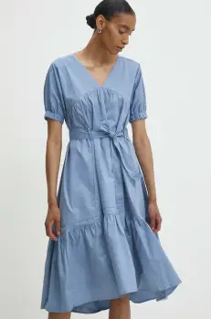 Answear Lab rochie din bumbac mini, evazati imagine