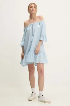 Answear Lab rochie din bumbac mini, evazati imagine