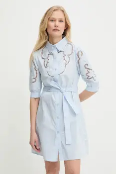 Answear Lab rochie din bumbac mini, evazati imagine