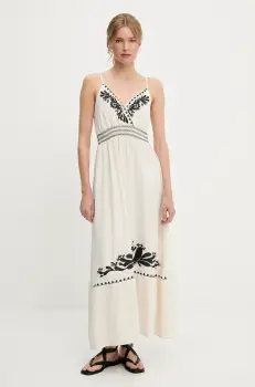 Answear Lab rochie din in culoarea negru, maxi, evazati imagine