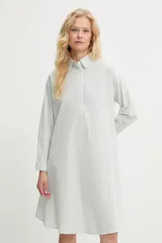 Answear Lab rochie din in culoarea verde, mini, oversize imagine