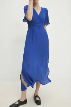 Answear Lab rochie din in maxi, evazati imagine