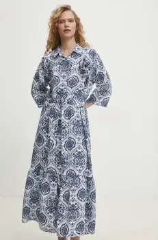 Answear Lab rochie din in maxi, evazati imagine