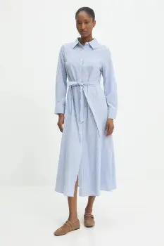 Answear Lab rochie din in midi, evazati imagine