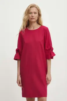 Answear Lab rochie din lana culoarea roz, mini, drept imagine