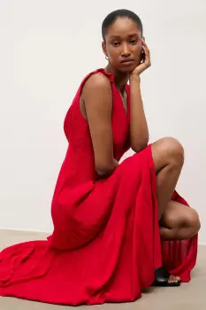 Answear.LAB rochie evazata cu vascoza imagine