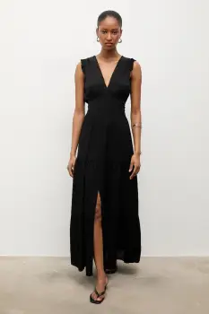 Answear.LAB rochie evazata cu vascoza imagine