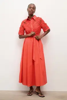 Answear.LAB rochie evazata din bumbac imagine