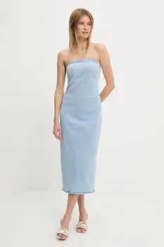 Answear Lab rochie jeans midi, drept imagine