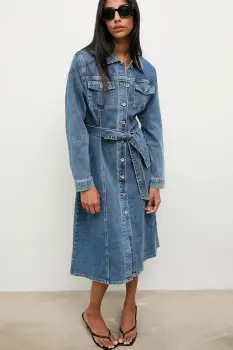 Answear.LAB rochie jeans mini, drept imagine