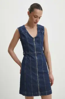 Answear Lab rochie jeans mini, evazati imagine