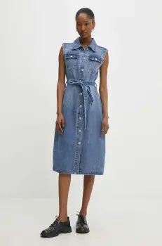 Answear Lab rochie jeans mini, evazati imagine