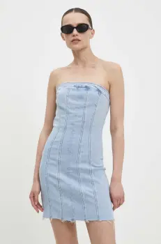 Answear Lab rochie jeans mini, mulata imagine