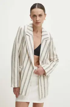 Answear Lab sacou culoarea bej, desfacut, modelator imagine