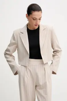 Answear.LAB sacou culoarea bej, desfacut, modelator imagine