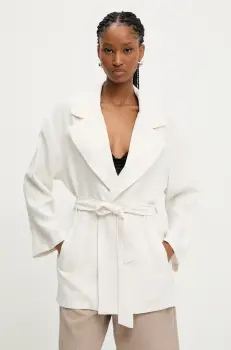 Answear Lab sacou culoarea bej, oversize, neted imagine