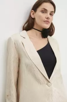 Answear Lab sacou culoarea bej, un singur rand de nasturi, modelator imagine