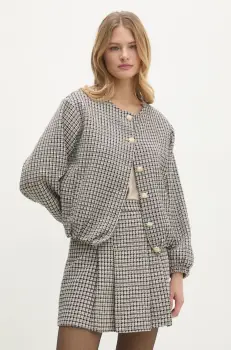 Answear Lab sacou culoarea bej, un singur rand de nasturi, modelator imagine