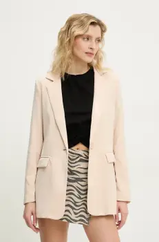 Answear Lab sacou culoarea bej, un singur rand de nasturi, neted imagine