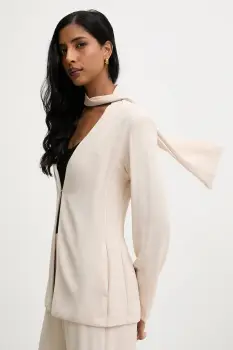 Answear.LAB sacou culoarea bej, un singur rand de nasturi, neted imagine