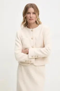 Answear Lab sacou culoarea bej, un singur rand de nasturi, neted imagine